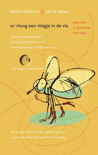 Cover van boek Er vloog een vliegje in de vla : gedichten en gedachten over eten