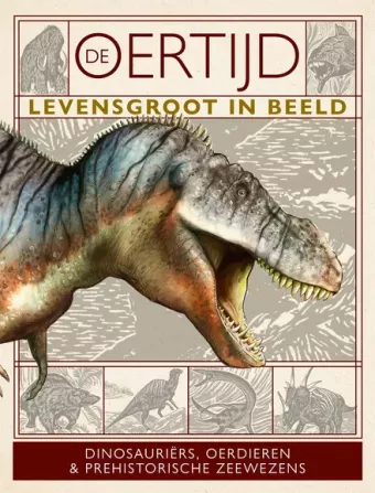 Cover van boek De oertijd levensgroot in beeld : dinosauriërs, oerdieren & prehistorische zeewezens
